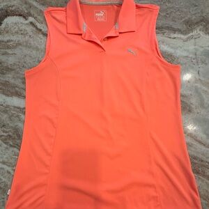 Puma Women's Bright Day-Glow Orange Athletic Top
